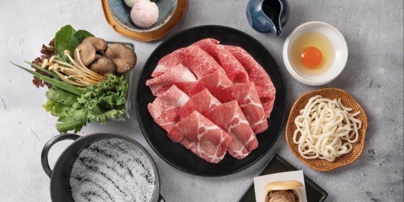 【HACHIKO  ”ハチ公” COURSE】贅沢！神戸牛入り！限定3種盛り合わせしゃぶしゃぶ/すき焼コース