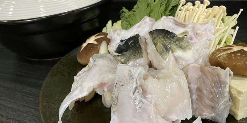 【ふぐ鍋コース】てっちり、ふぐ唐揚げ、雑炊、デザートなど