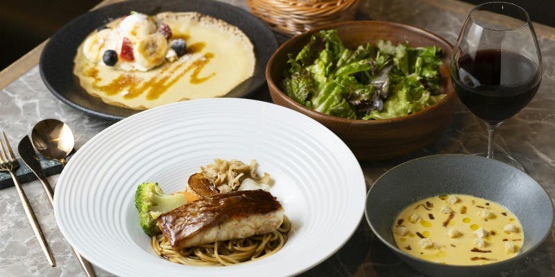 【ランチ限定】ショートコース＋ネット予約限定乾杯スパークリングワイン