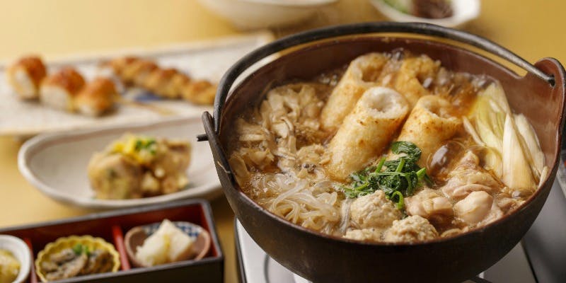 きりたんぽ鍋と比内地鶏串焼きコース