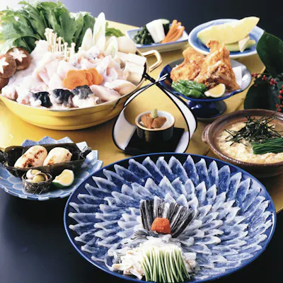 まるで芸術品のような美しい上質なとらふぐ