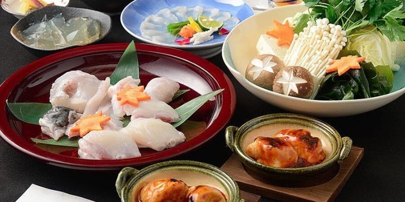 【白子ふくコース】天ぷら等調理法を選べる白子、てっさ、てっちりなど全7品