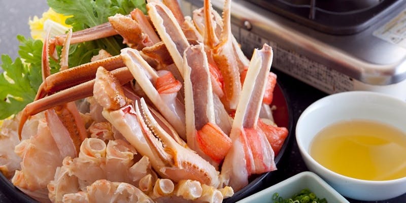 【120分飲み放題付 かに華コース】蟹みそ、蟹すき、蒸焼き蟹、天ぷら、寿司など全7品