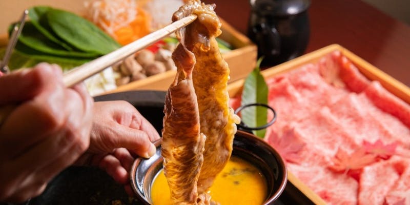 【すきやき】特選A5ランクさつま福永牛、御食事、甘味など全6品