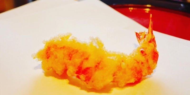 【江戸コース】前菜、刺身、天ぷら8種、サラダ、白米釜炊き、デザート