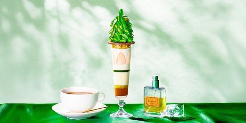 冬景色をイメージした白苺と森フロマージュの「レイヤード・パフェ」＋カフェフリー付