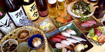 【宴～utage～】コスパNO.1！前菜から気の利いた逸品、寿司まで全8品 - 寿司ダイニングかどはち 銀座店