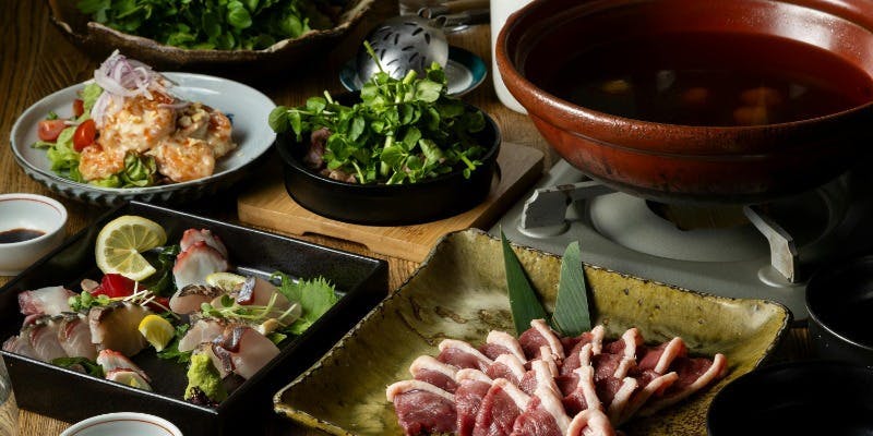 忘年会・宴会に 12月限定【鴨とクレソンのしゃぶコース】全7品料理のみ＋2時間飲み放題付（LO90分）