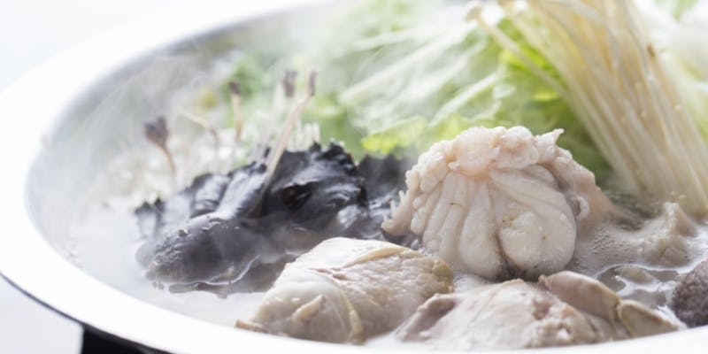 【とらふぐ鍋コース】1.5キロアップのトラフグを丸ごと一匹、お造り盛り、但馬鶏焼物など全7品