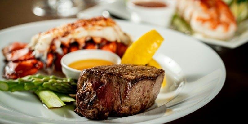 【Surf ＆Turf  熟成フィレ＆旬魚ダブルメインコース】＋2時間飲み放題