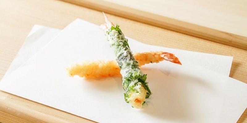 【花コース】天ぷら12品、お造り、お食事、デザートなど全6品