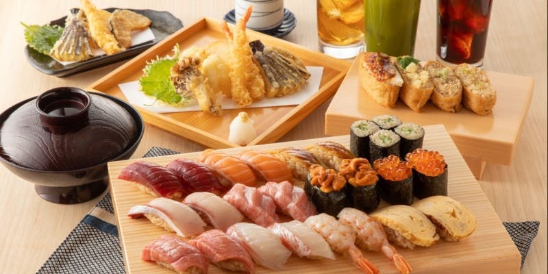 【プレミアム食べ放題】冷菜 にぎり 天ぷら など約100種食べ放題