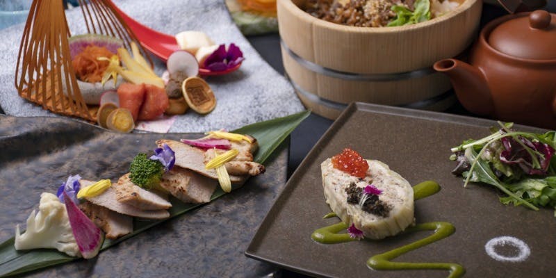 風コース 神戸牛料理を含む季節の彩り前菜と魚・肉料理も味わえる全6品～メインは奥丹波鶏のフリカッセ～