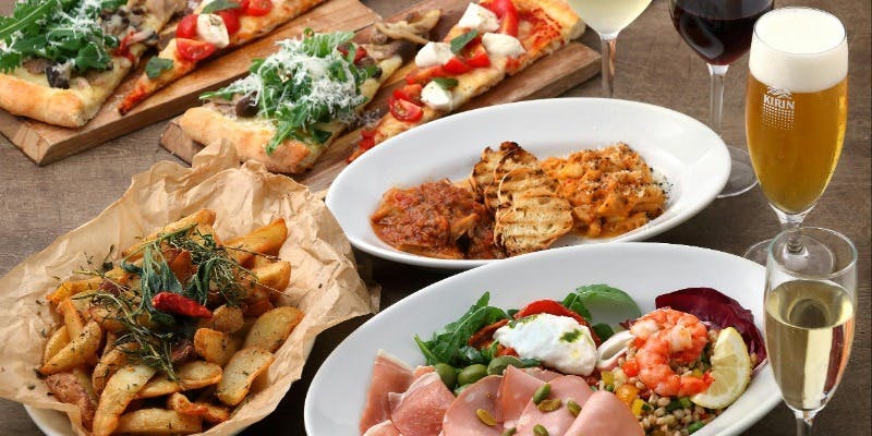 【タベルナコース】　忘年会・歓送迎会向け90分飲み放題付きプラン！！