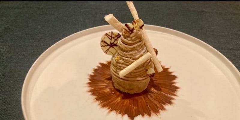 【秋限定】丹波篠山栗モンブラン、秋の味覚コース