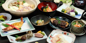 【旬花コース】前菜5点盛り、お造り、煮物、焼き物など - 料理旅館呑龍