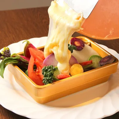 有機野菜の十勝ラクレット掛け