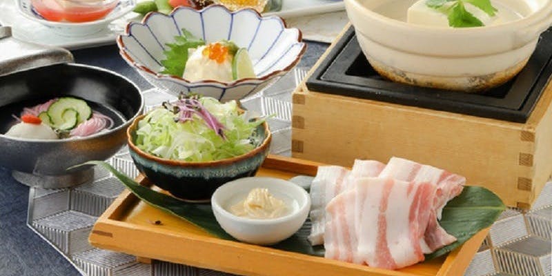 【八かくミニ会席 ～楽～ raku 】豆富料理と豆乳しゃぶしゃぶ