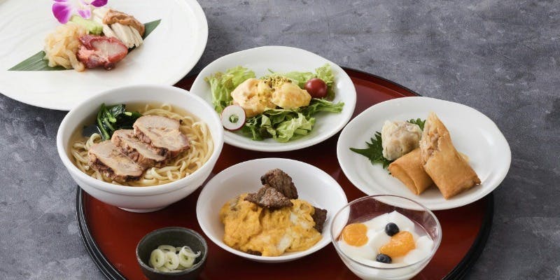 【ランチ限定】寶財膳～大人のお子さまランチ～点心や、叉焼入りつゆそばなど全6品