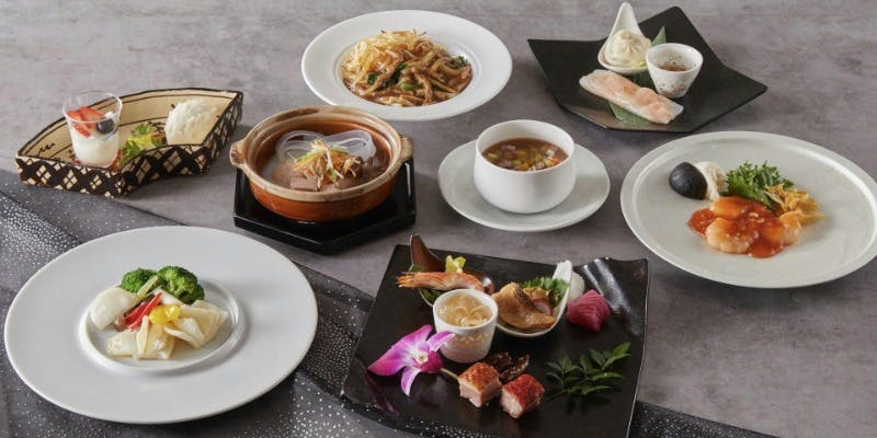 12‐2月【翡翠】イカの柚子胡椒炒め、鯛のアラ汁中華鍋など全8品