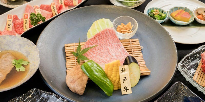 【黒毛和牛侘び寂び御膳】特選赤身肉7種、焼きしゃぶ、厳選タンなど