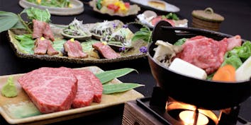 A4認定近江牛「赤身肉」鉄板ステーキの肉割烹コース - 花殿 ka‐den 天王寺ミオ