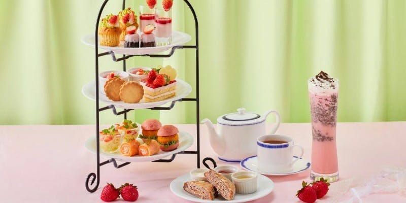 【Strawberry afternoon tea spring】苺尽くしを堪能＋フラッペ＆カフェフリー＋スコーン（3/1～4/30限定）