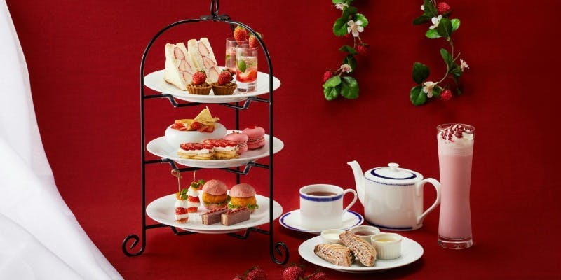 【Strawberry afternoon tea winter】苺尽くしを堪能＋フラッペ＆カフェフリー＋スコーン（1/9～2/28限定）