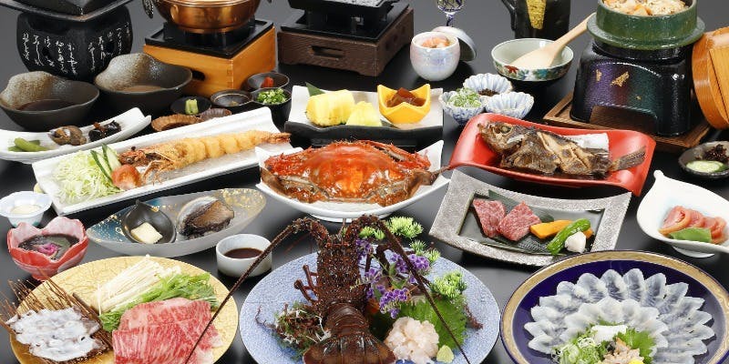 【当館最上級料理「情」会席】活伊勢海老造里＆伊勢海老の味噌汁付＜海の見える個室確約＞＋天然温泉ご入浴