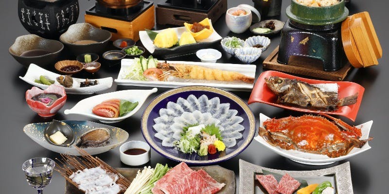 【人気No1！彩会席】当館名物5大味覚！地魚薄造里・渡り蟹・鮑・知多牛など＜個室確約＞＋天然温泉ご入浴