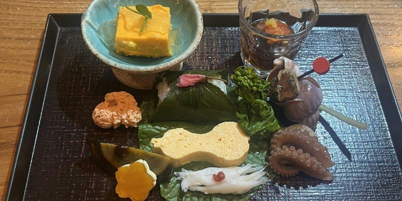 八品コース　前菜・お造り・焼き物など全8品