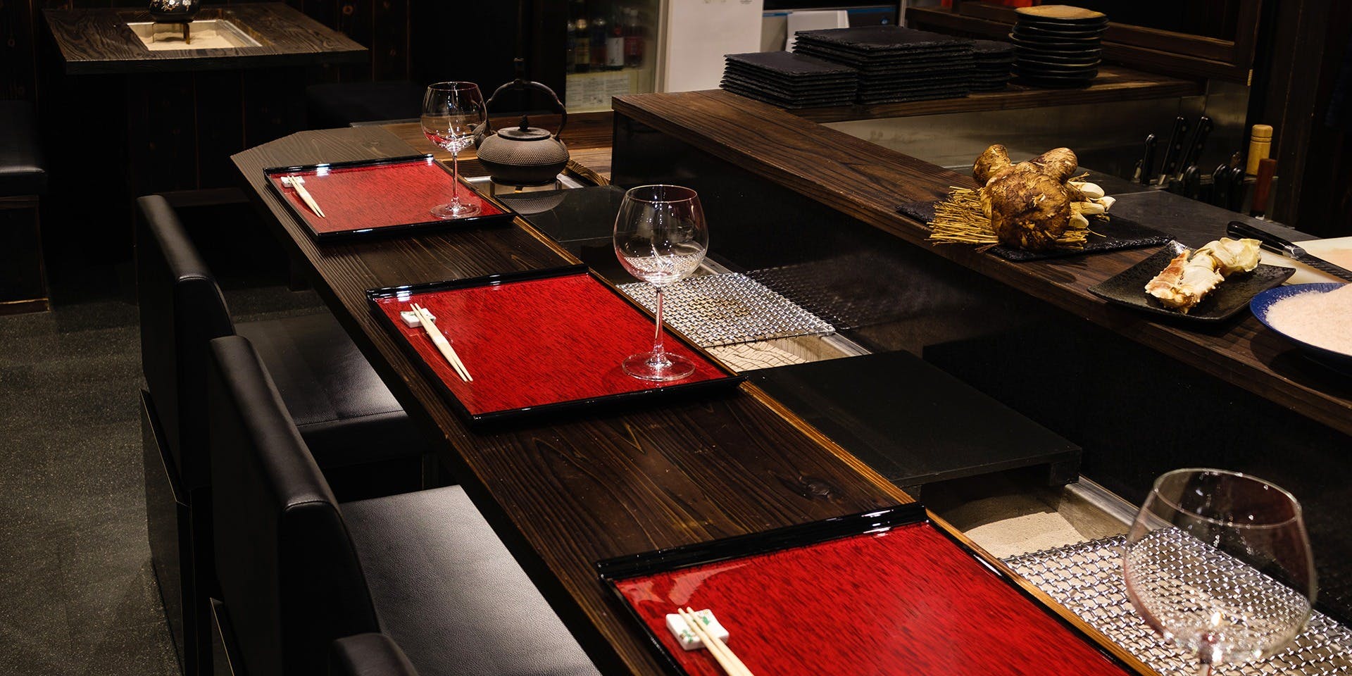 囲炉裏焼肉・囲炉裏鍋 短黒 - 画像2