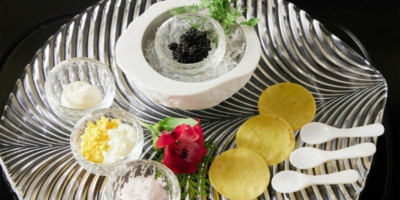 シャンパン飲み放題＆キャビア＋αプラン【90分制、L.O.15分前】鉄板調理ステーキは含まれておりません。