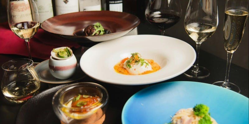 【lunch Gourmand Course】手打ちパスタ、魚料理、肉料理、デザートとカフェまでついたランチフルコース