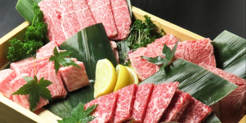 【稀少部位A5和牛焼肉】ヒレ,ミスジ,カイノミ含む盛合せ＆【三大和牛しゃぶしゃぶ】＋2H飲放題付（1日4組）