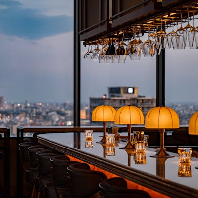 新宿のスカイラインを一望するルーフトップバー