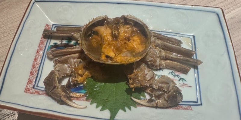 【上海蟹コース】上海蟹の紹興酒漬け、フカヒレステーキ上海蟹ソースの入ったコース