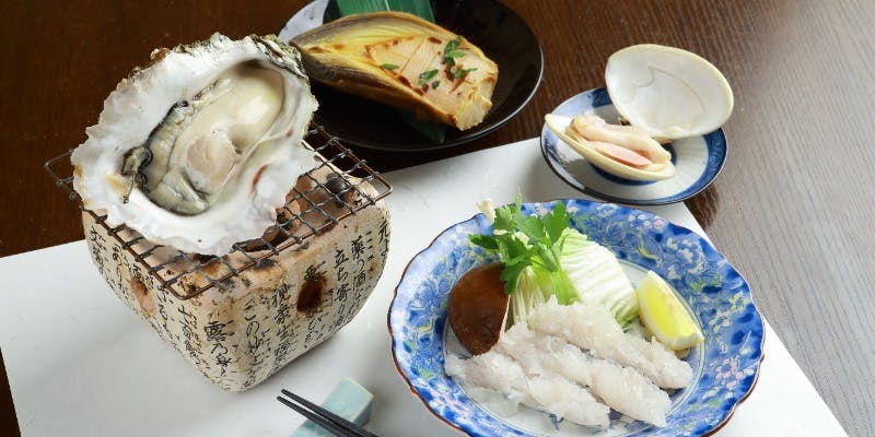 【贅沢に／やま川”上”会席】のどぐろの炭火焼、桜鯛と筍のしゃぶしゃぶ鍋など