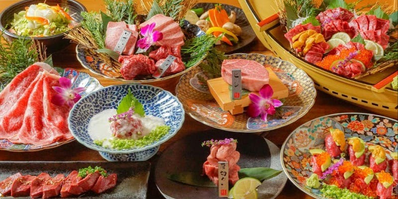 2名様～【期間限定／飲み放題付】 至福の厳選黒毛和牛コース ～シャトーブリアン・イクラ雲丹・自然薯～