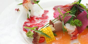 【ディナー Aコース】華やかオードブル、海の一皿、肉料理全7品 - ろあらぶっしゅオデュラ祇園