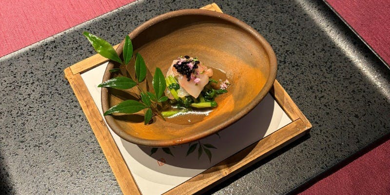 奇跡の近江牛メイン：鮟鱇とずわい蟹のプレミアムコース