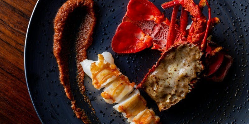 ランチタイム限定【イセエビ】コース 最高級A5黒毛和牛とイセエビ8品 【接待・記念日・誕生日】