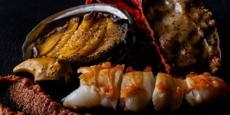 ランチタイム限定【極み】コース 黒毛和牛とイセエビ・活け鮑を堪能 9品【接待・記念日・誕生日】