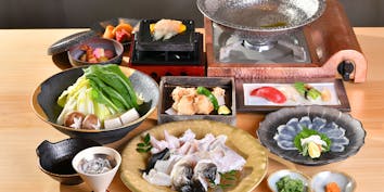 【てっちりコース】お造りやてっちり鍋、握り寿司など 全7品 - 北新地 鮨割烹 のの