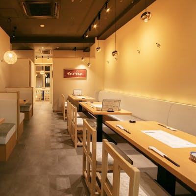 和の空間が広がる落ち着いた店内。