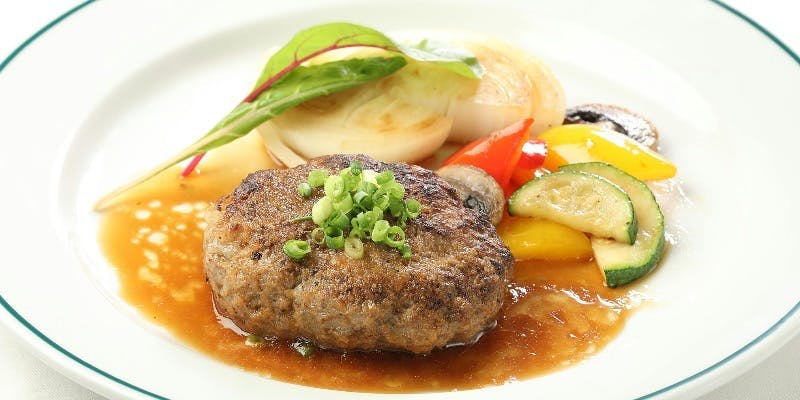 【ランチタイム限定20食！！】和牛粗挽きハンバーグランチ（シングル1個　150g）
