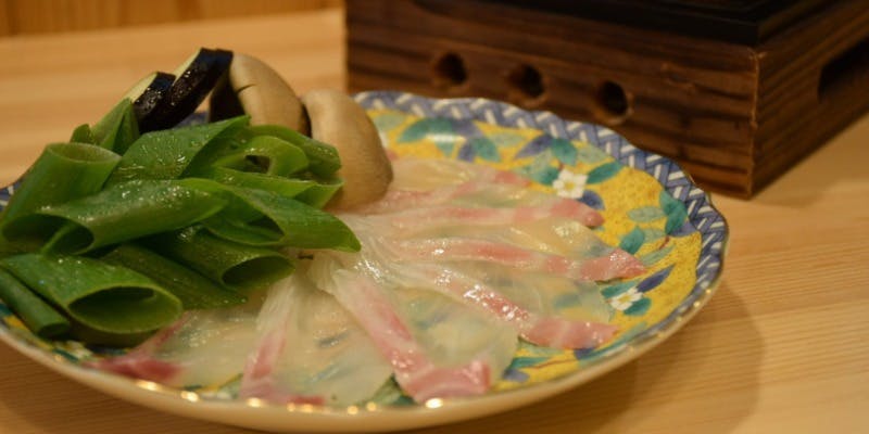 【一休限定】京野菜と鯛のだししゃぶしゃぶコース　全5品