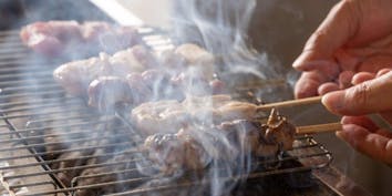 【要前日予約】みつせ鶏をたっぷり堪能できる「みつせ鶏串焼きコース」 - 炭焼串 香肴
