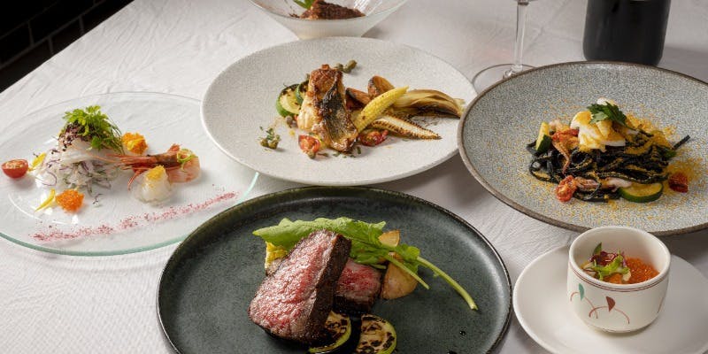 【ディナーコースCenaB】乾杯ドリンク付きチャージ料込みフルコースプラン！渡り蟹のフラン等全9品