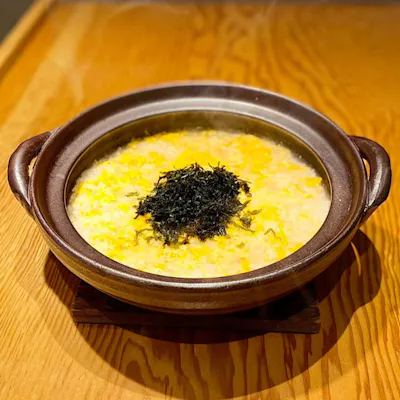 こだわりの海苔を使った「天然とらふぐ雑炊」は絶品